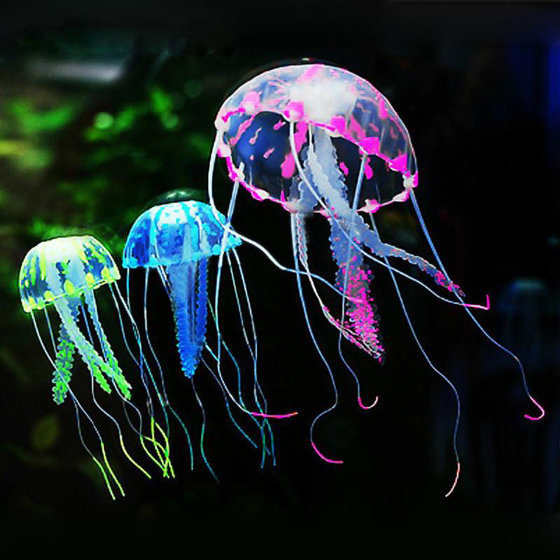 Aquarium Fish Discus - Silicone Fish Simulation Ornaments Artificial Jellyfish