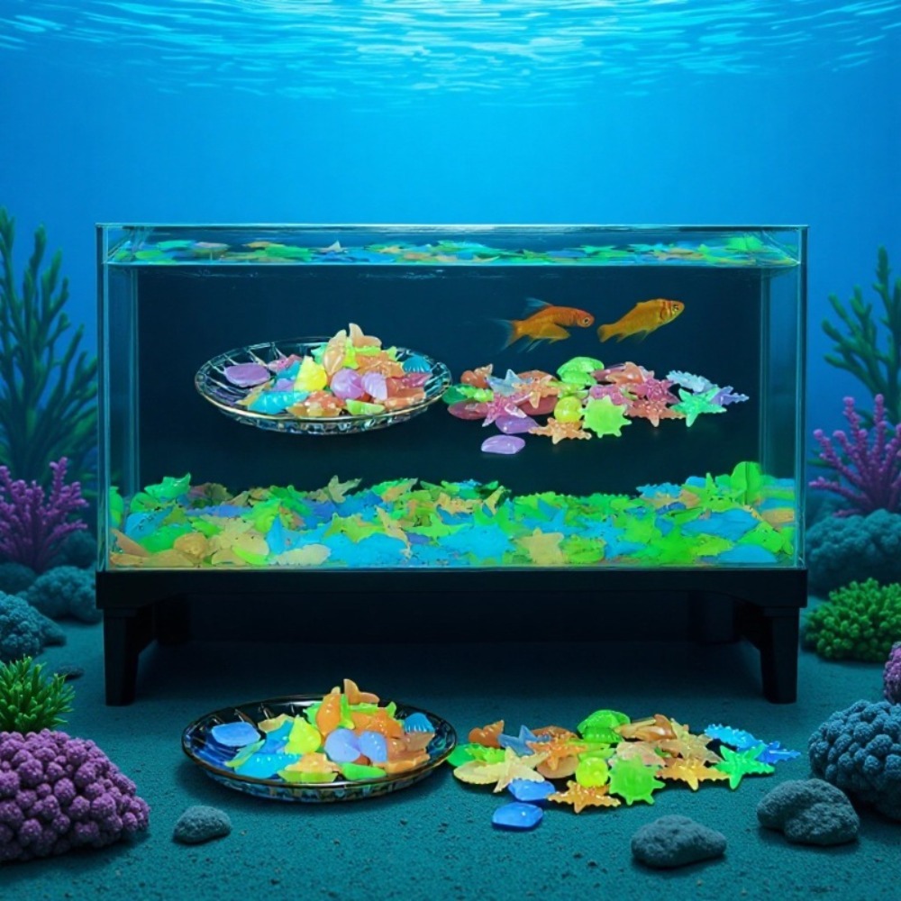 Aquarium Fish Artificial - Glowing Luminous Ocean Stones Fluorescent Conch