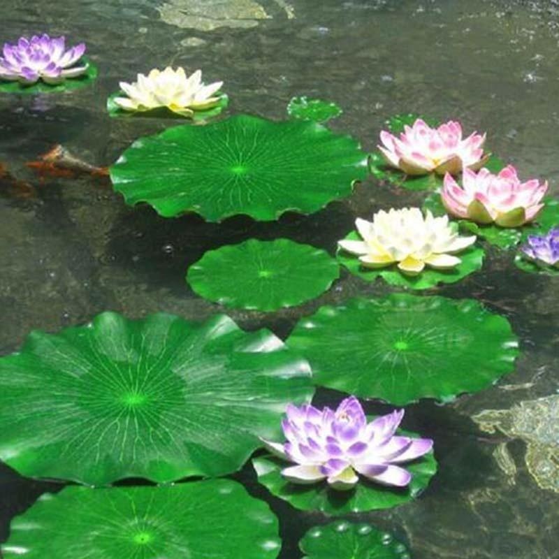 Aquarium Fish Artificial - 2026 Artificial Water Lily Lotus Leaf