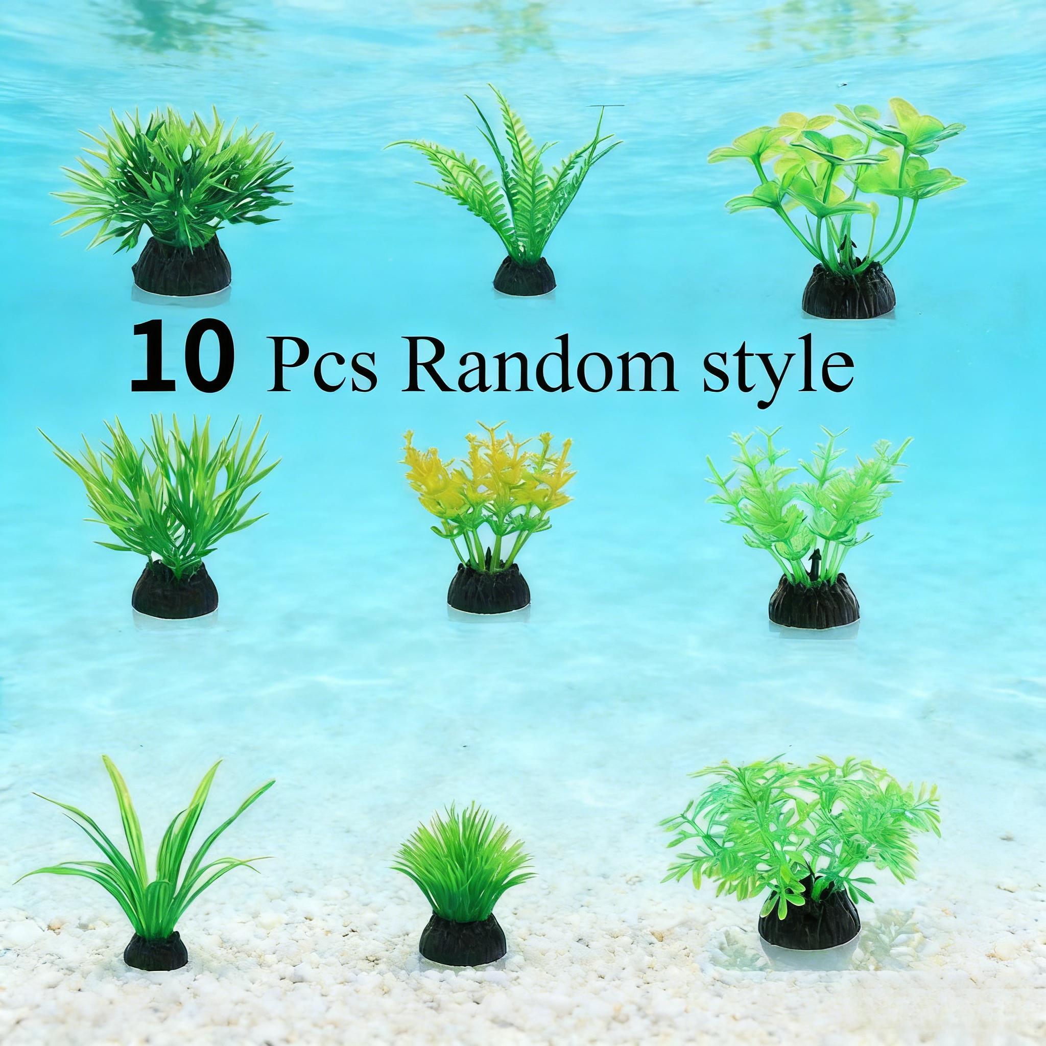 Aquarium Fish Artificial - 10Pcs Green Artificial Aquarium Plants Plastic
