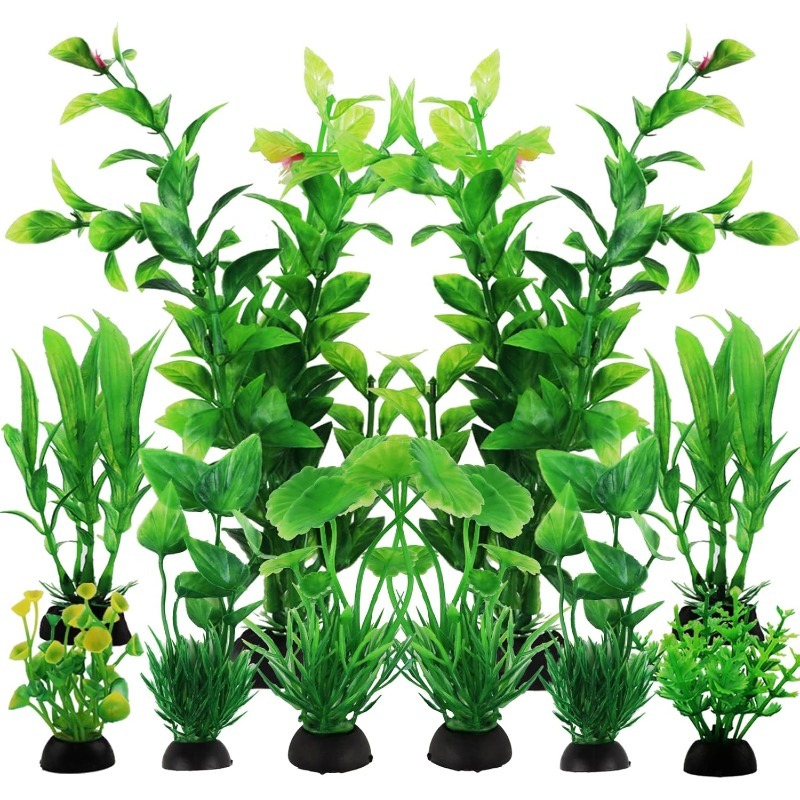 Aquarium Fish Artificial - 10/20Pcs Artificial Aquarium Plants Ornaments Green