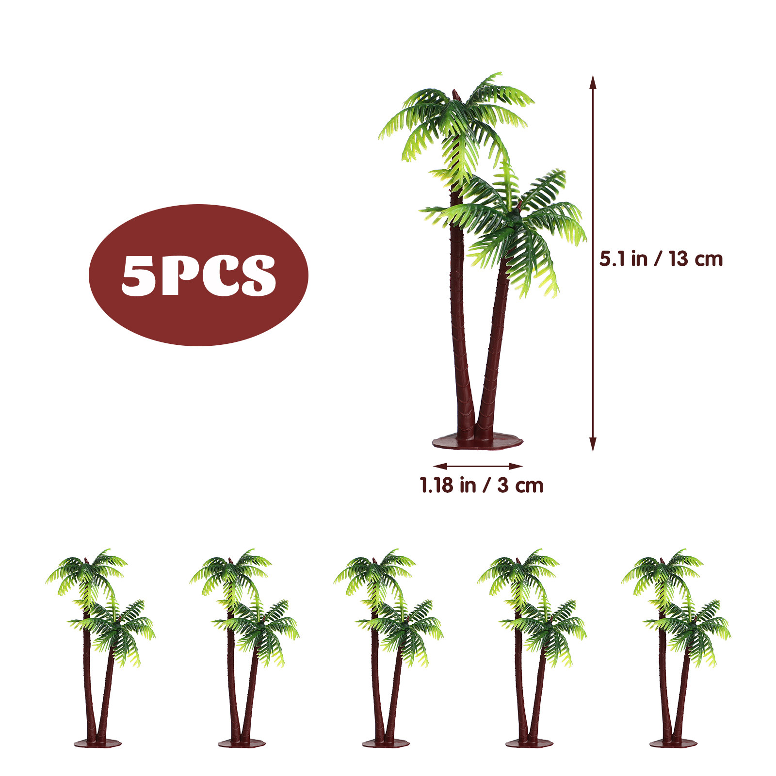 5Pcs Artificial Coconut Tree D - огляд і ціна Aquarium Fish Artificial